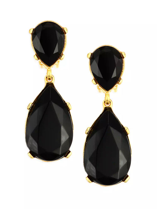 Black Crystal Double-Teardrop...