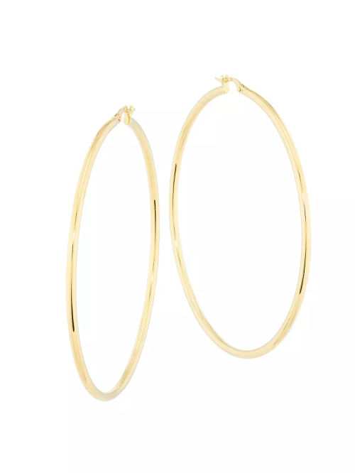 18K Yellow Gold Hoop Earrings