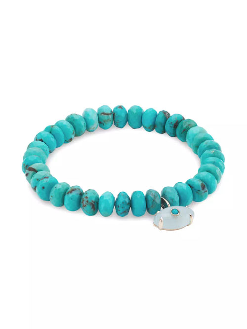 14K Yellow Gold, Turquoise &...