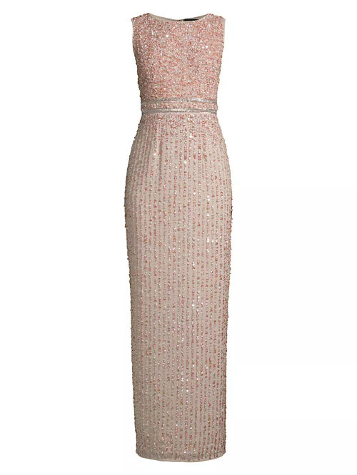 Beaded Column Gown