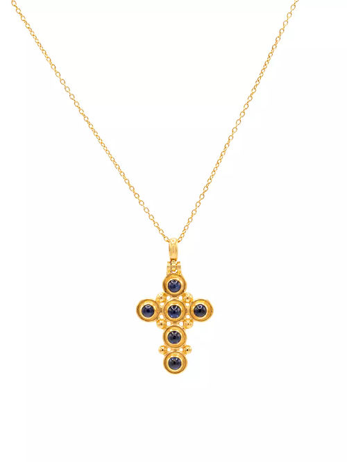 Amulet 24K Gold & Sapphire...