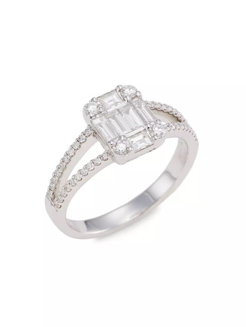 14K White Gold & 0.90 TCW...