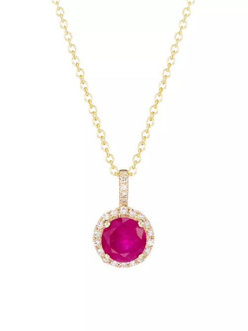 14K Gold, Diamond & Ruby...