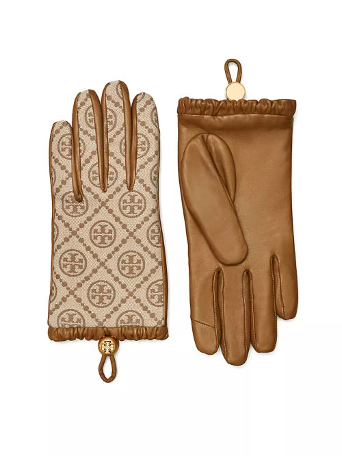 T Monogram Toggle Gloves