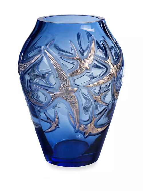 Hirondelles Grand Crystal Vase