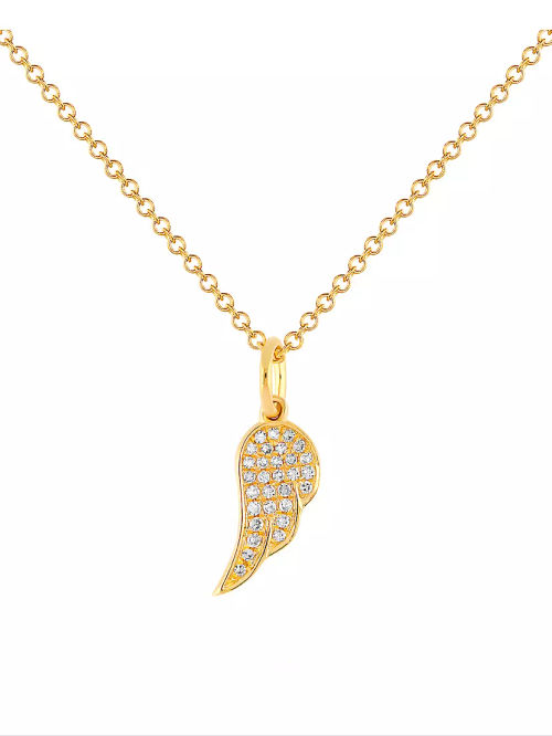 14K Gold & Diamond Angel Wing...