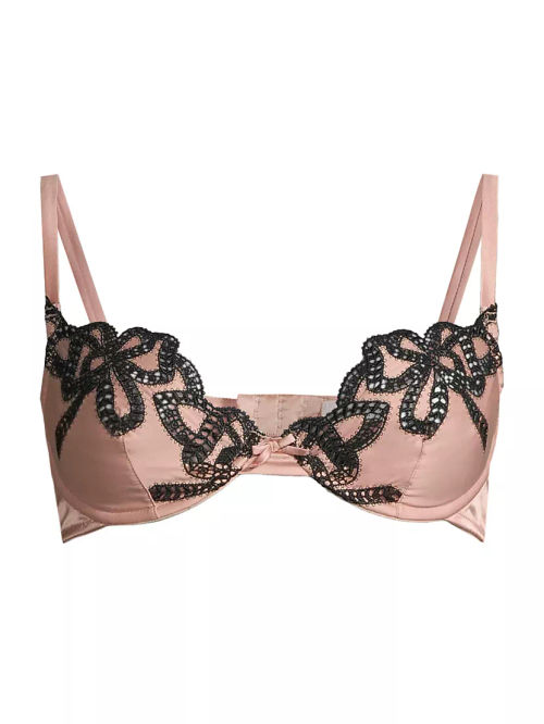 Bow Embroidered Bra