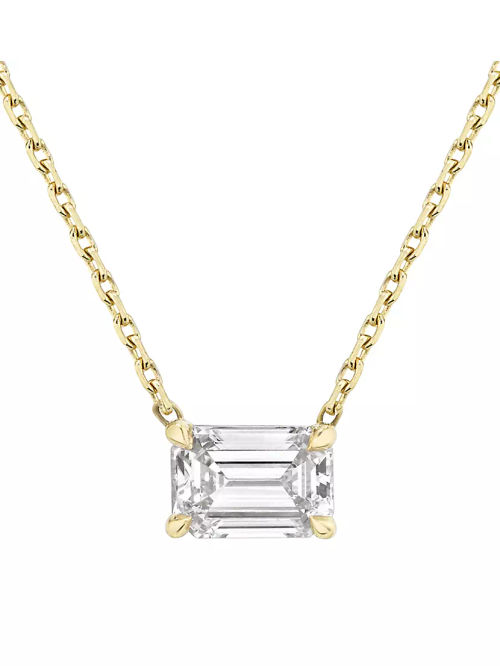 14K Yellow Gold & Emerald-Cut...