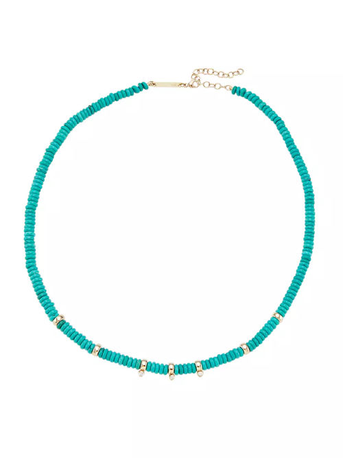 14K Yellow Gold, Turquoise, &...