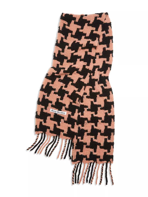 Vadik Houndstooth Knit Scarf