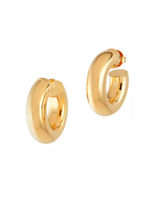 Donut 14K Gold-Plated Hoop...