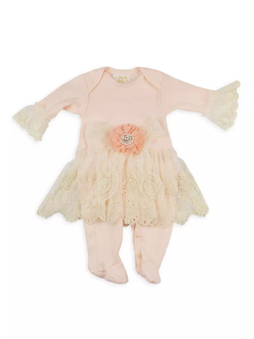 Baby Girl's Sweet Angel Footie