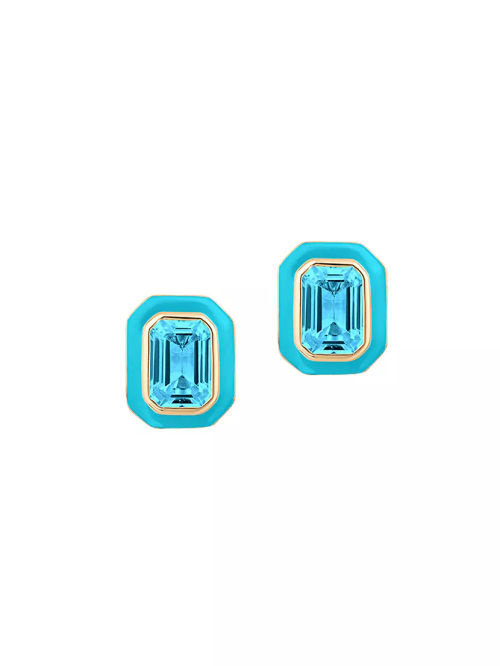 Queen 18K Yellow Gold, Blue...