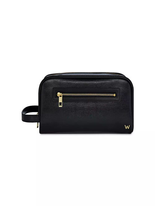 W Leather Washbag