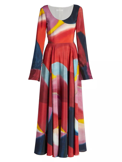 Denervaud Print Silk Maxi...