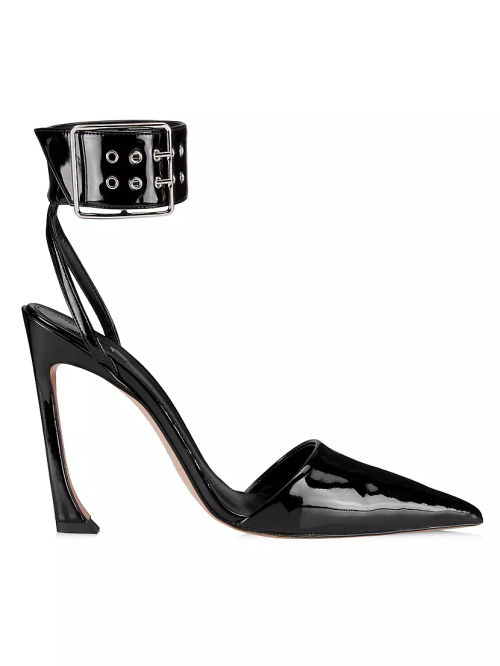 Fame Faux Patent Cuffed Heels