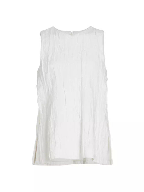 Sleeveless Crinkled Top