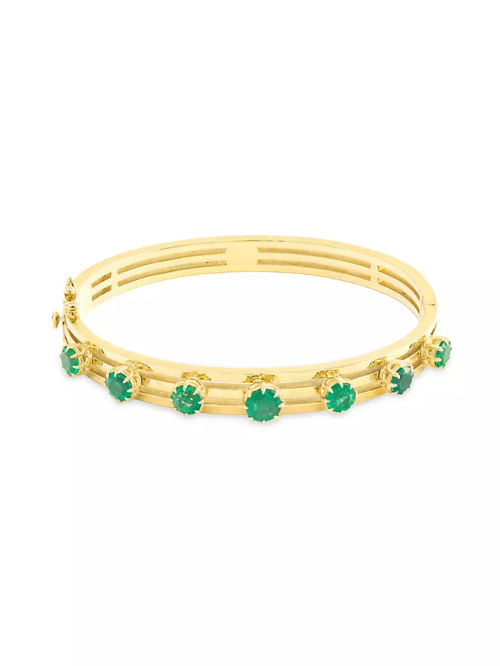 18K Yellow Gold & Emerald...