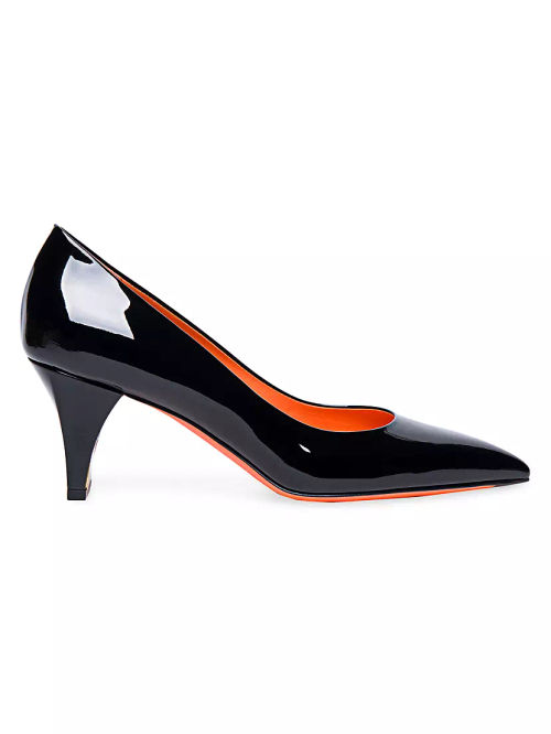 Delfica 65MM Patent Leather Kitten Heel Pumps | £715.79 | Mirror Online