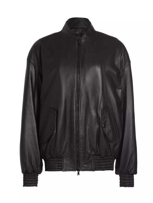 Oversized Leather Bomber...