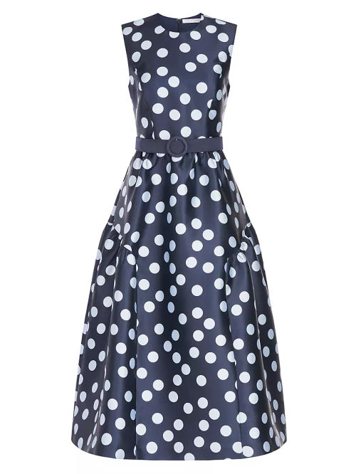 Tinslee Polka-Dot Midi-Dress