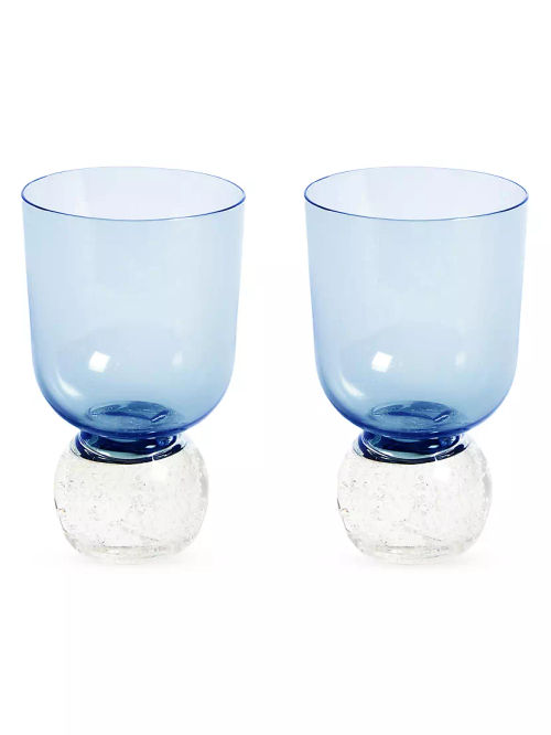 2-Piece Hand-Blown Glass...