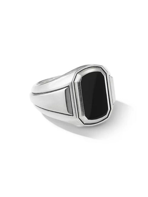 Deco Signet Ring in Sterling...