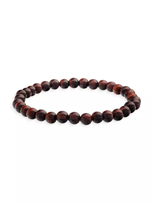 Red Tigers Eye Beaded Stretch...