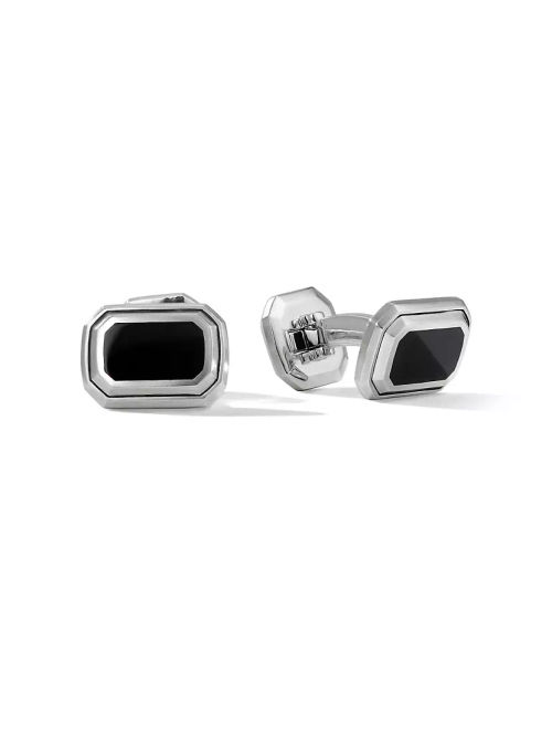 Deco Cufflinks with Black Onyx