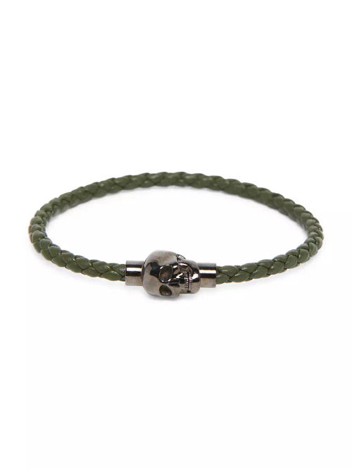 Skull Leather Cord Bracelet