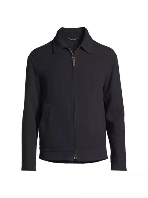 Wool-Blend Zip Jacket