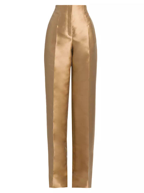 Mikado Satin Straight-Leg...