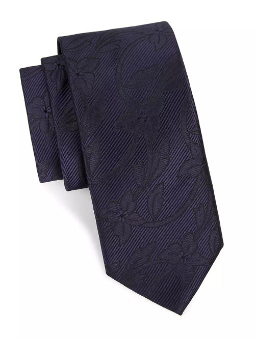 Floral Jacquard Silk Tie