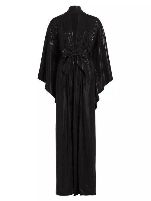 Robe To Floor Coated Gown