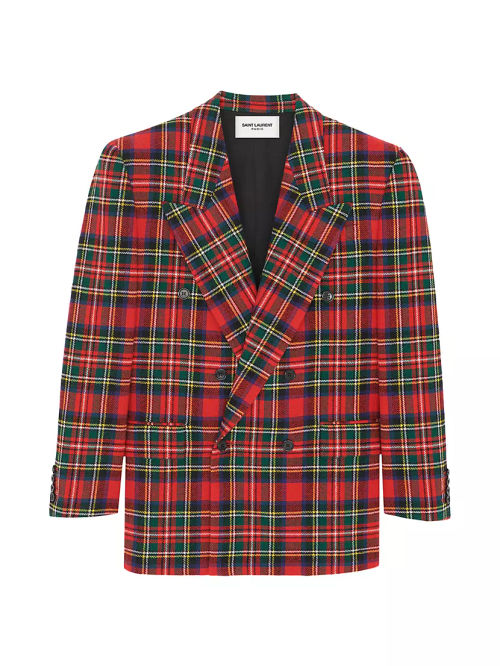 Oversized Blazer In Tartan...