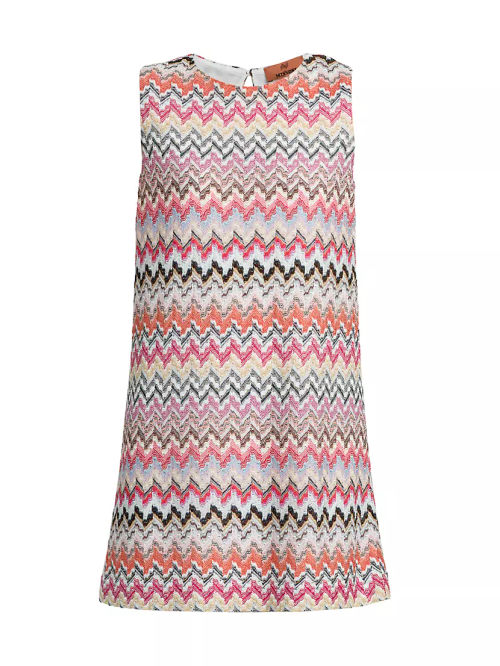 Zig Zag Sleeveless Shift Dress