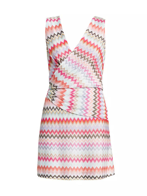 Chevron Knit Wrap Dress