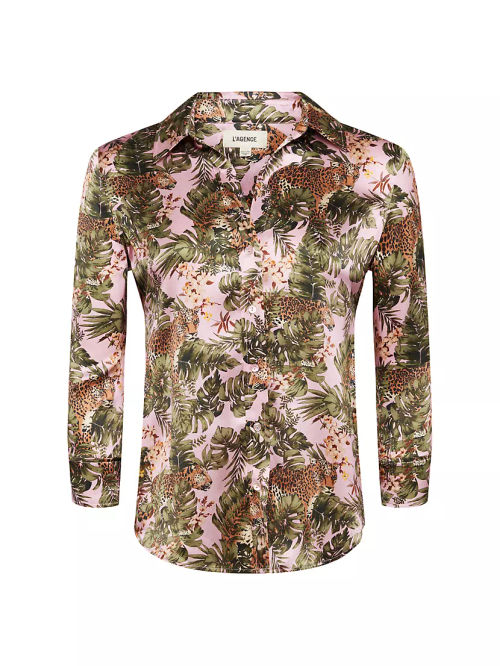 Dani Tropical Silk Blouse