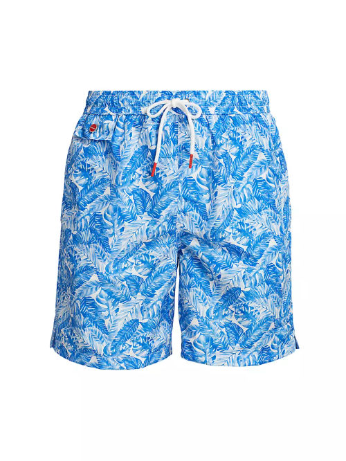 Palm Tree Print Swim Trunks