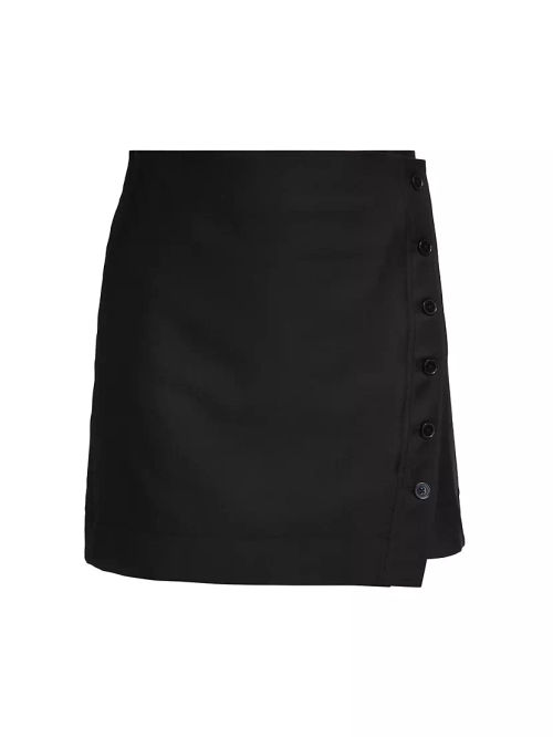 Asymmetric Wool Skirt