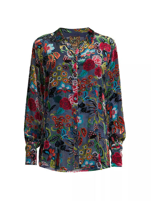 Minto Velvet Burnout Floral...