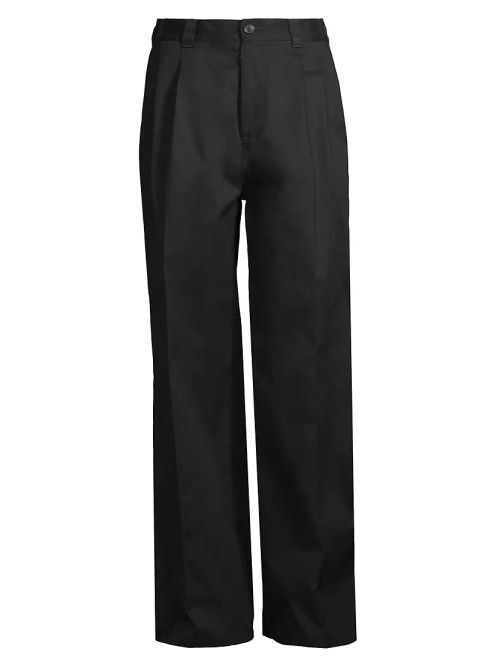 Cotton-Blend Wide Leg Pants