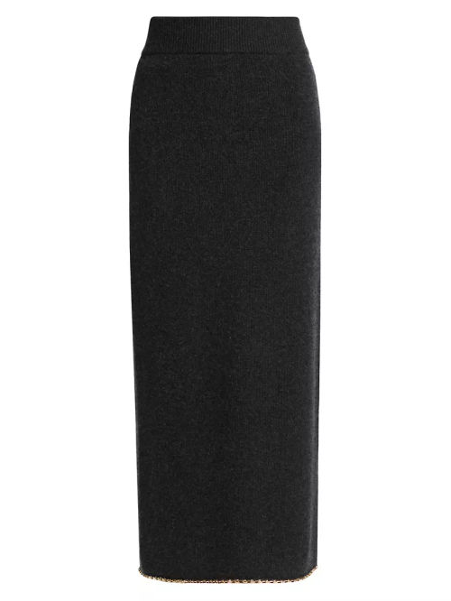 Wool-Cashmere Chainlink Maxi...