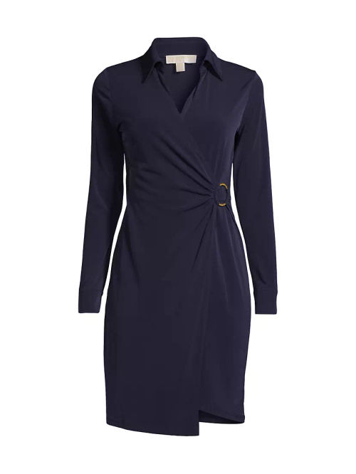 Collared Wrap Dress