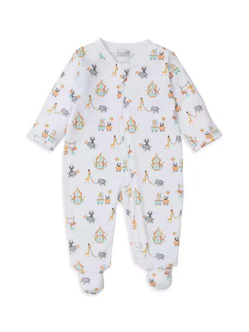 Baby Boy's Circus Print Footie