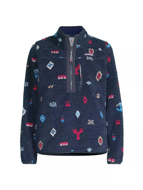 Nautical Icons Printed Zip-Up...