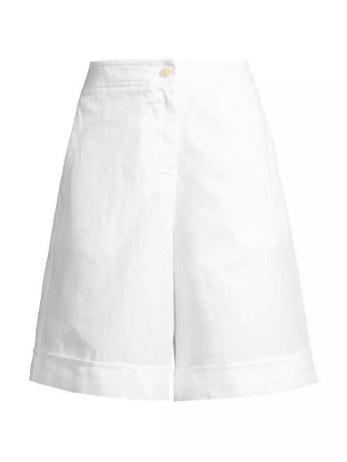 Cotton-Linen Bermuda Shorts