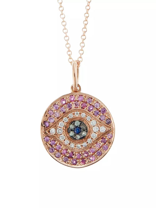 Evil Eye 18K Rose Gold,...