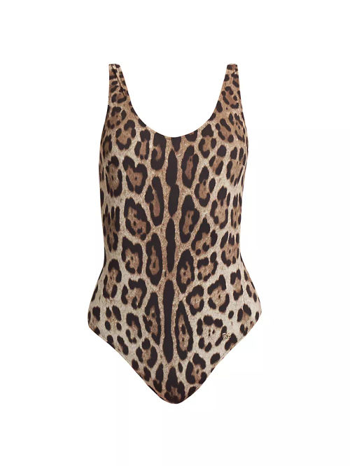 Leopard Sleeveless One-Piece...