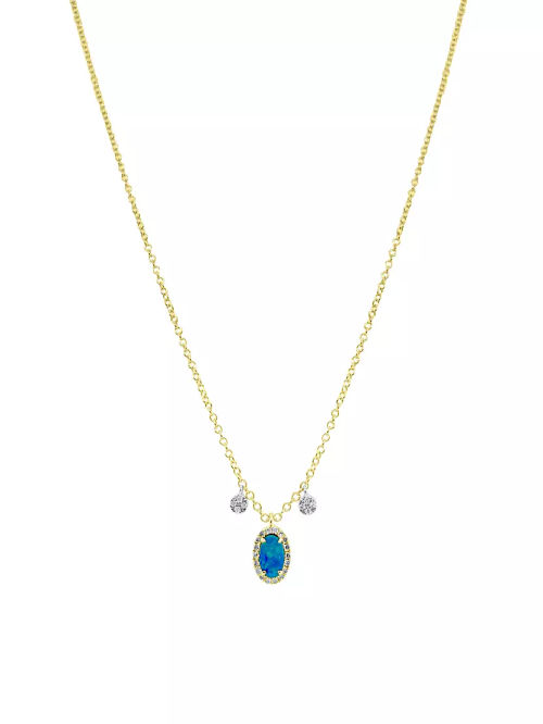 Two-Tone 14K Gold, Opal &...